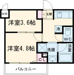 ハーモニーレジデンス池袋ウエスト【2階】の間取り