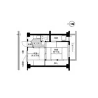 ビレッジハウス小中台2号棟【1階】の間取り