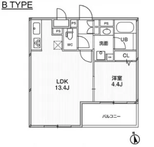 アルフラット【1階】の間取り