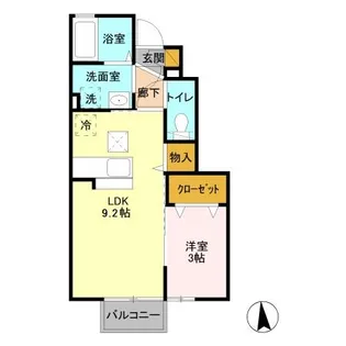 きらら 四番館【1階】の間取り