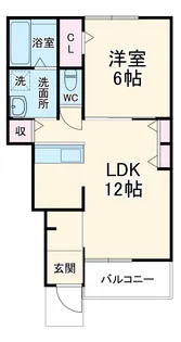 AFC RESIDENCE馬郡【1階】の間取り
