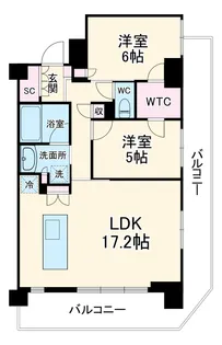 LUXENA PAWS藤沢【2階】の間取り