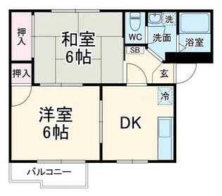 グリーンハイツ吉田【201号室】の間取り