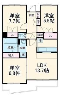 アステリ与野本町弐番館【2階】の間取り