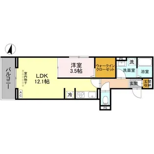 NOBLE VILLA鹿手袋 B【3階】の間取り