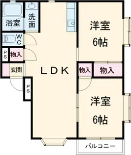 グリタパークサイドA【2階】の間取り