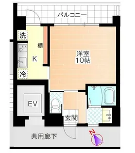 かわせみ【05010号室】の間取り