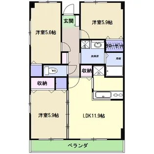 ヴィーエクレールⅡ【2階】の間取り