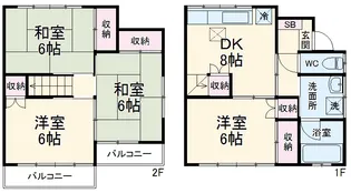 やすらぎハイツA棟【6号室】の間取り
