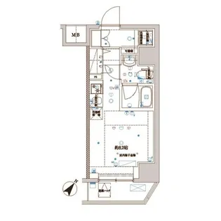 スパシエ ウインド横浜【4階】の間取り
