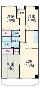 ライブオン和田【5階】の間取り