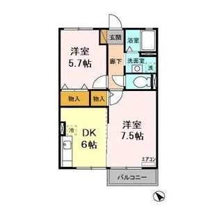 メゾンエクレール C【2階】の間取り
