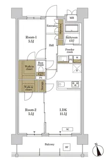 RJRプレシア川口【5階】の間取り