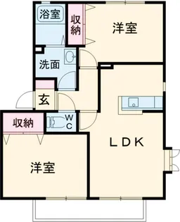 ソレジオタウン B棟【1階】の間取り