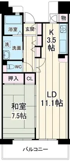 アミティ八千代台【504号室】の間取り