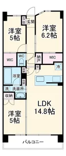 シティテラス松戸【3階】の間取り