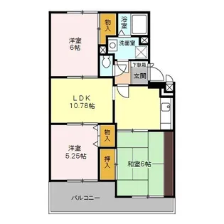 クレール清水【103号室】の間取り