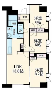 UURコート志木【8階】の間取り