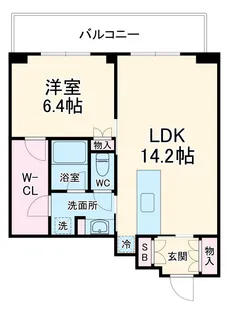 リバーサイドタワー中之島【18階】の間取り