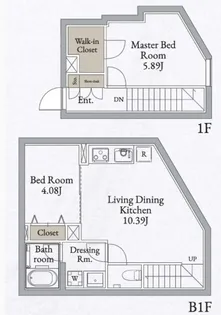 LiveFlat高田馬場【101号室】の間取り