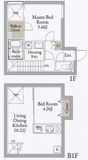 LiveFlat高田馬場【103号室】の間取り