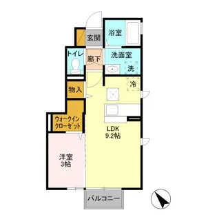 コネクト城南【1階】の間取り