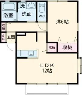 フローラルカーサ B【202号室】の間取り