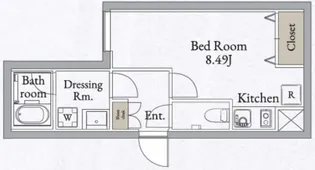 LiveFlat高田馬場【202号室】の間取り