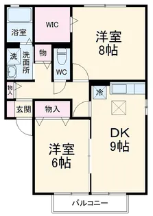 ベル ヴィレッジ A【1階】の間取り