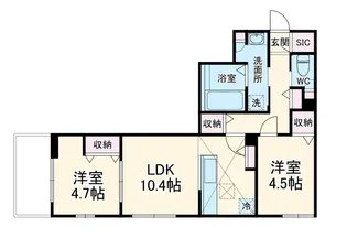 シャルール金沢文庫【2階】の間取り