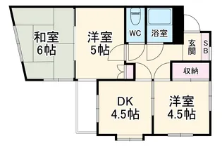プリンスヴィラはなわ【3階】の間取り