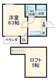 マーベラス本陣【103号室】の間取り