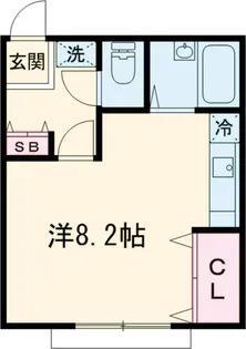 サンライズ西八【01010号室】の間取り