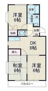 ヤツダハイツA【2階】の間取り