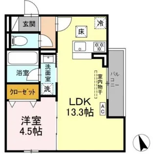 フレジェ【1階】の間取り