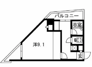 フェスタ天神橋【9階】の間取り
