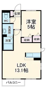 アピア泉Ⅱ【201号室】の間取り