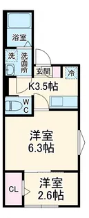 KEIAI RESIDENCE新松戸Ⅰ【2階】の間取り