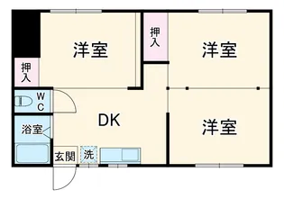 第3ミドリハイツ【2階】の間取り