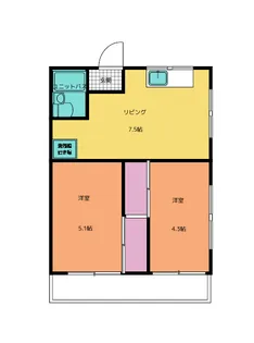 サンリッチ小杉【306号室】の間取り