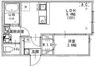 KEIAI RESIDENCE 小手指【1階】の間取り