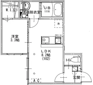 KEIAI RESIDENCE 小手指【1階】の間取り