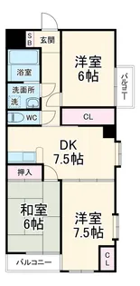 センタースクエア春日井【401号室】の間取り