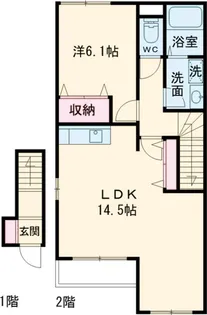 プロシード ヤマダ【2階】の間取り
