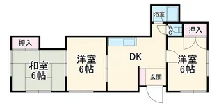 リバーサイドハイツ【1階】の間取り