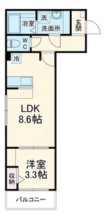 カーサリッツ平和台【205号室】の間取り