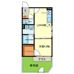 コンフォルタ京都西【101号室】の間取り