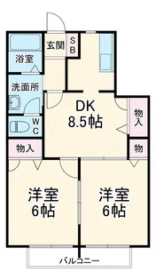 G・Hガーデンハイム【A203号室】の間取り
