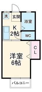 シャトー扇菊【204号室】の間取り