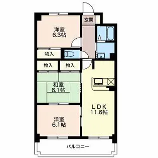 メゾン新井【3階】の間取り